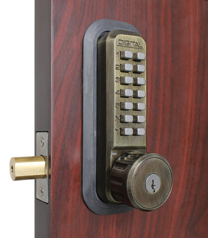 LockeuUSA 2210 Key Override Mechanical Keyless Combination Deadbolt Lock