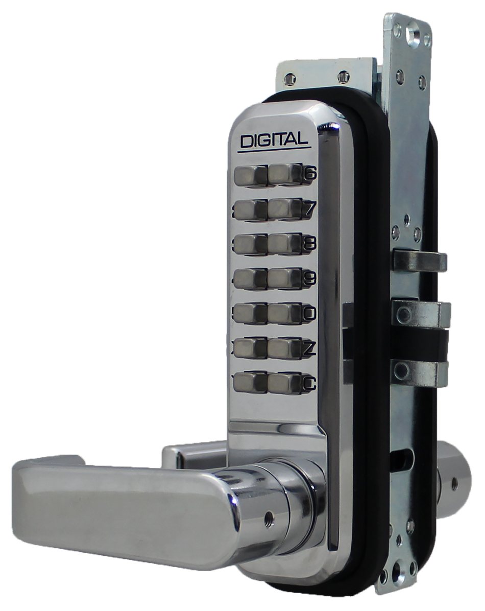 LockeyUSA 2985 Double Combination Narrow Stile Lever Lock