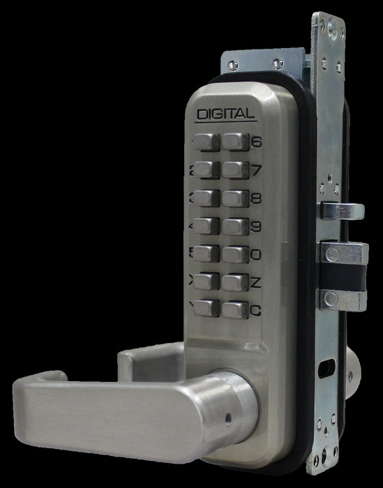LockeyUSA 2985 Double Combination Narrow Stile Lever Lock