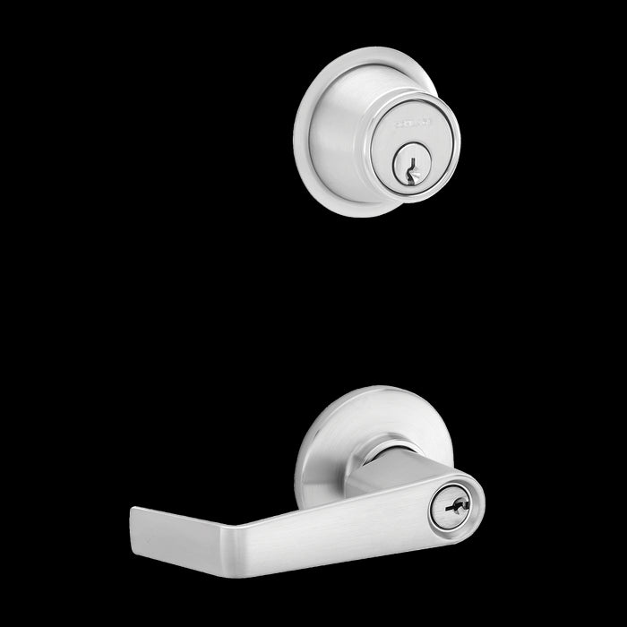 ALX40-ATH-606 Schlage ALX Series - Athens Style Lever with Bath/Bedroom  Privacy Function in Satin Brass - Lock Depot Inc