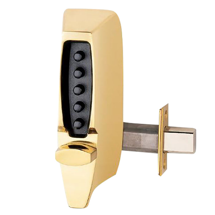 Kaba Simplex 7108-03-41 Bright Brass Pushbutton Lock Shabbos Lock 