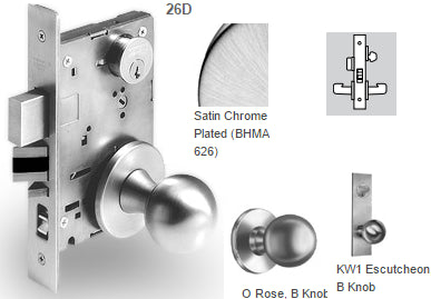 Sargent 7805 Office or Entry Mortise Knob Lock - Barzellock.com