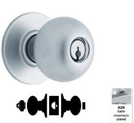 Schlage A85 Faculty Restroom Orbit Knob Lock A Series - Barzellock.com