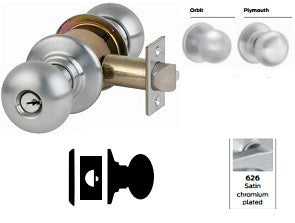Schlage D25D Exit Lock With Blank Plate Knob Lock D Series - Barzellock.com